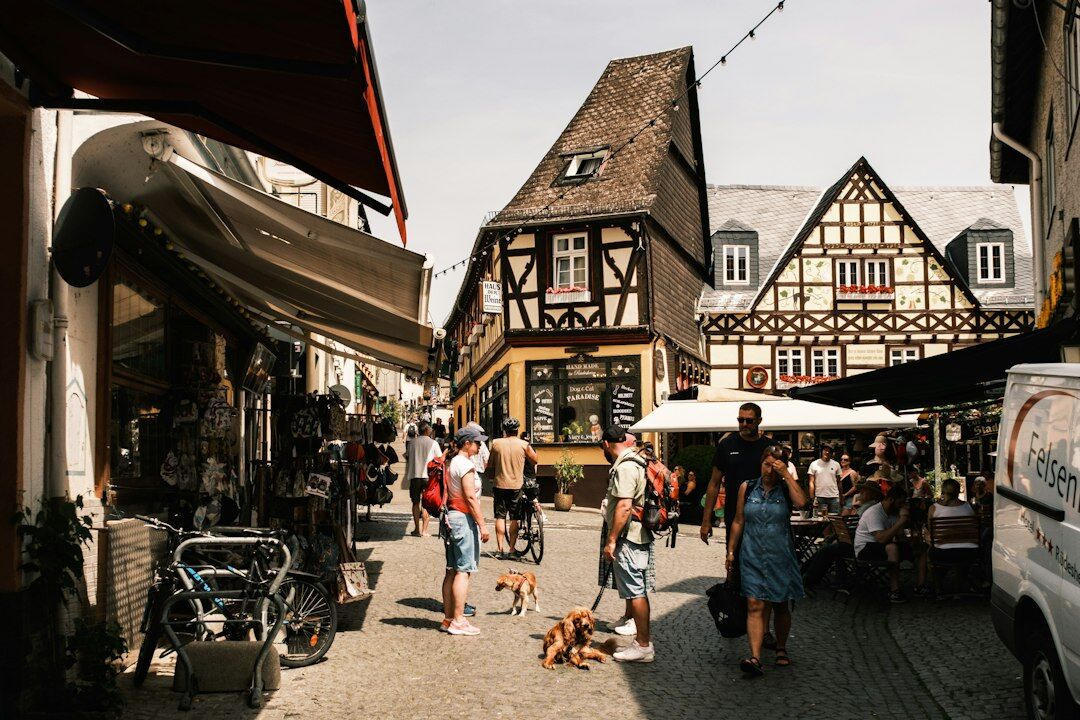 diverse people in german city