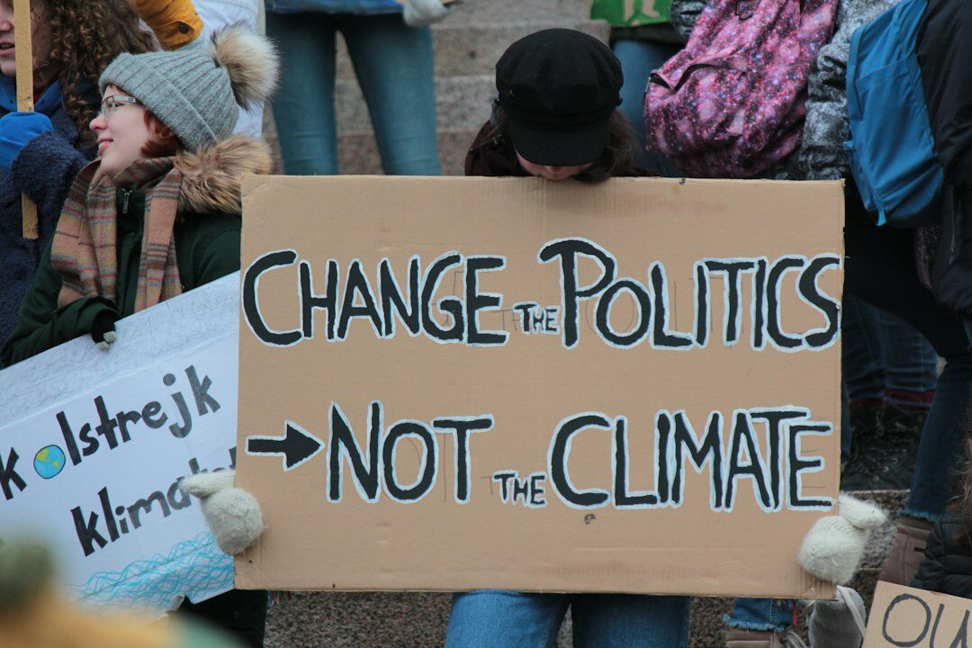 young activists protesting climate change